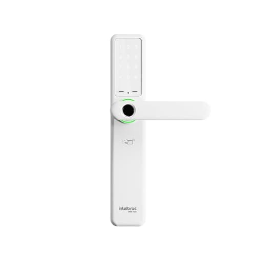Fechadura Inteligente de Embutir com Maçaneta MFR 7000 Branca Intelbras