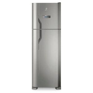 Geladeira Electrolux Frost Free 371L Turbo Congelamento Duplex Cor Inox (DFX41) 127V