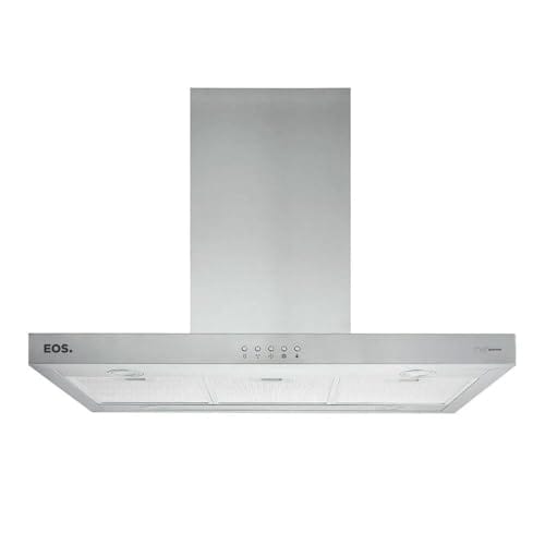 Coifa e Depurador de Ilha Eos 90cm Chef Gourmet em Inox Tipo T Eco90it 220v