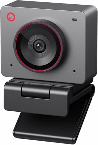OBSBOT Meet 2-4K Webcam, AI Framing & Autofocus with 1/2" Sensor,Beauty Mode,Lightweight,Gesture Control,HDR,Dual Microphone,60 FPS, Web Cam for Streaming, Meeting, Gaming