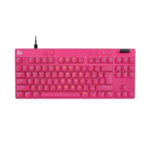 Teclado Gamer Com Fio Logitech G PRO X TKL RAPID com layout US, Switches Magnético- analógicos, Modo Rapid Trigger, Acionamento Ajustável, e RGB LIGHTSYNC - Magenta