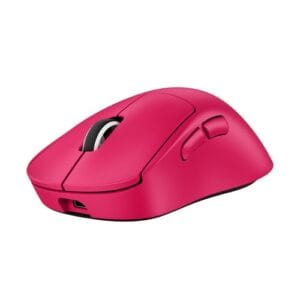 Mouse Gamer Sem Fio Logitech G PRO X SUPERLIGHT 2 DEX com Tecnologia LIGHTSPEED, Design Assimétrico para Destros, 5 Botões Programáveis, Sensor Hero 2 com DPI de 44K, Recarregável - Rosa Magenta
