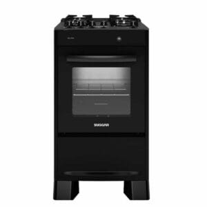 SUGGAR FOGÃO NEO MAX PRETO MESA DE VIDRO 4 BOCAS ACENDIMENTO AUTOMÁTICO FGV403PT