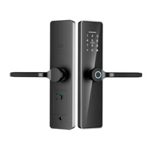 Fechadura Digital, Fechadura Eletrônica, Maçaneta com Teclado, Entrada sem Chave, Fechaduras 5 em 1 para Quartos (Impressão Digital/Aplicativo/Código/Chave/Cartão IC), Casa, Hotel, Escritório