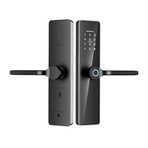 Fechadura Digital, Fechadura Eletrônica, Maçaneta com Teclado, Entrada sem Chave, Fechaduras 5 em 1 para Quartos (Impressão Digital/Aplicativo/Código/Chave/Cartão IC), Casa, Hotel, Escritório