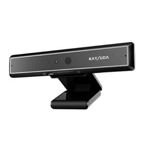 Kaysuda Câmera IR USB de reconhecimento facial CA20 para Windows Hello Windows 11, câmera Web de até 1080P com microfone omnidirecional duplo para videoconferência e escritório