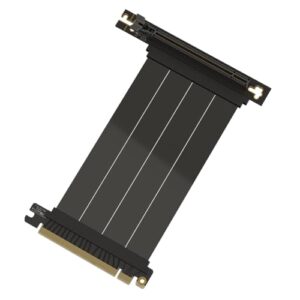 LINKUP Cabo Riser PCIE 5.0 | para montagem vertical de GPU | Ângulo reto | Placa gráfica pronta para GPU | Usável com PCIe 4.0 e RX9070/RTX5090 | 15 cm (comprimento total: 19 cm)