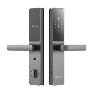 EZVIZ Smart Lock DL05, fechadura de porta de entrada sem chave 7 em 1, com acesso por impressão digital, várias opções de desbloqueio, alertas instantâneos, resistente a intempéries, controle de