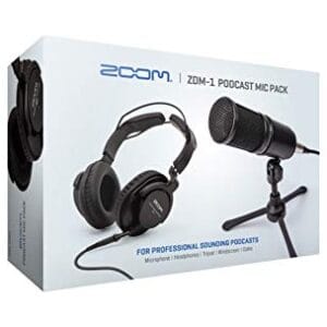 Kit para streaming e podcast Zoom ZDM-1 com microfone, fone de ouvido, suporte e protetor