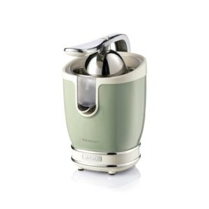 Ariete 413, Espremedor de Frutas Professional Com Alavanca Vintage Verde, 2 Cones para Frutas grandes e pequenas, Bico Anti-Gotejamento, Motor Silencioso - 85Wats - 127V