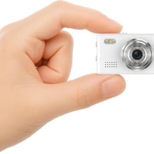 Mini Câmera Chaveiro, foco automático 1080P apontar e fotografar câmeras digitais para adolescentes,tela HD de 0,96", bateria de longa duração, câmera pequena ultraportátil para viagens/vlogs