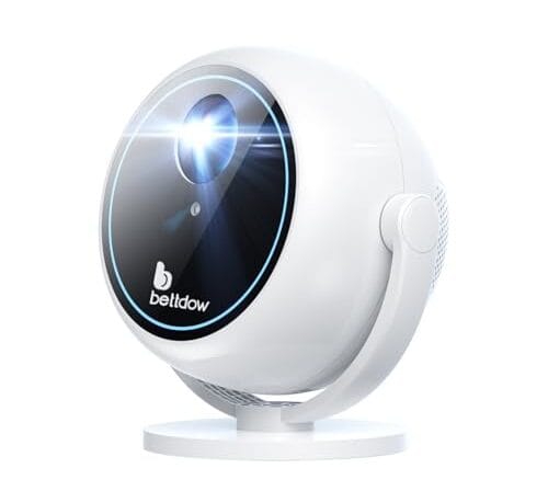 [Foco elétrico]Bettdow Mini Projetor Portatil 360° Tv Android/ios 4k 1080p 9000 Lumens, Smart Projetores Retroprojetor 150 ANSI, WIFI 5G+2.4G, Eletronico Correção Trapezoidal