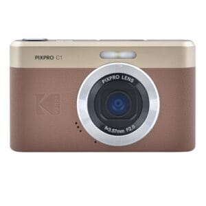 KODAK Câmera digital com zoom PIXPRO C1 – 13 MP compacta aponte e fotografe com tela flip LCD de inclinação de 2,8 polegadas 180°, design retrô vintage com zoom 4X e vídeo Full HD de 1080p para