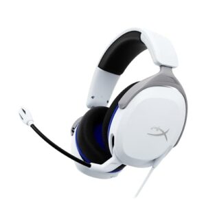 Headset Gamer HyperX Cloud Stinger 2 Core PS5 - para PlayStation, Headset Leve, Microfone com Função de Girar para Silenciar, Drivers de 40 mm, Branco (6H9B5AA)