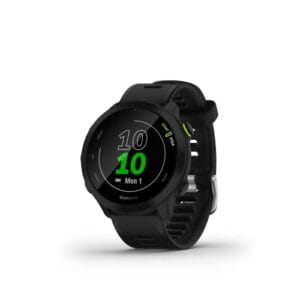 Garmin Forerunner 55, relógio de corrida com GPS, com exercícios diários sugeridos, até 2 semanas de vida útil da bateria, preto