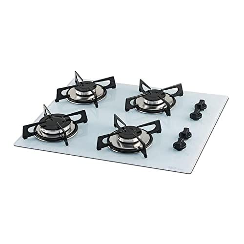 FISCHER COOKTOP À GÁS 4 BOCAS MESA VIDRO BRANCA BIVOLT 1519-5902