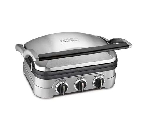 Grill Eletrico Cuisinart Griddler Aço Escovado 220v Gr-4ncbrb
