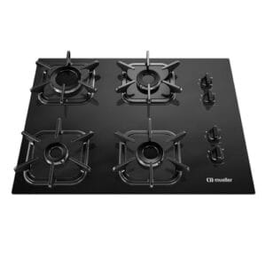 Cooktop 4 Bocas Mueller a Gás GLP Ultra Chama Preto Bivolt