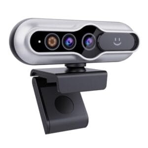 Webcam HD 2K com janelas infravermelhas, reconhecimento facial, câmera de computador, capa de privacidade, microfones com cancelamento de ruído, webcam para laptop para videoconferência, ao vivo