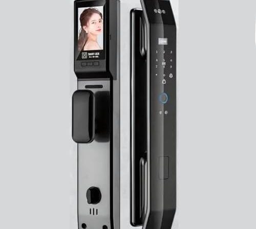Fechadura eletrônica inteligente câmera, reconhecimento facial 3D, Digital Biométrica