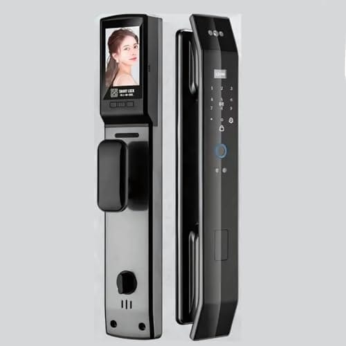 Fechadura eletrônica inteligente câmera, reconhecimento facial 3D, Digital Biométrica