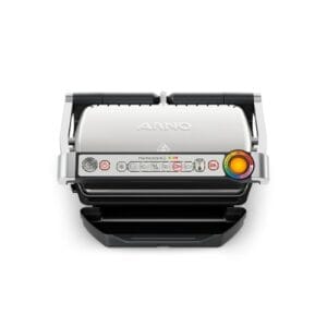 Grill Elétrico Arno Perfect Grill GP01, Inox, com 6 Programas, Função Descongelar e Medição Automática de Espessura, Antiaderente e Fácil de Limpar, 2180W, 220V
