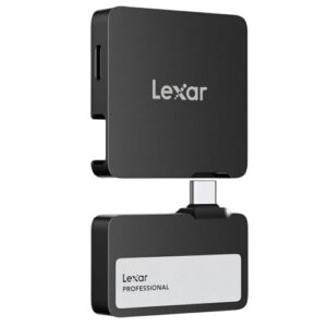 Lexar Professional Go USB 3.2 Gen 2 Type-C SSD portátil com hub, preto - 2 TB