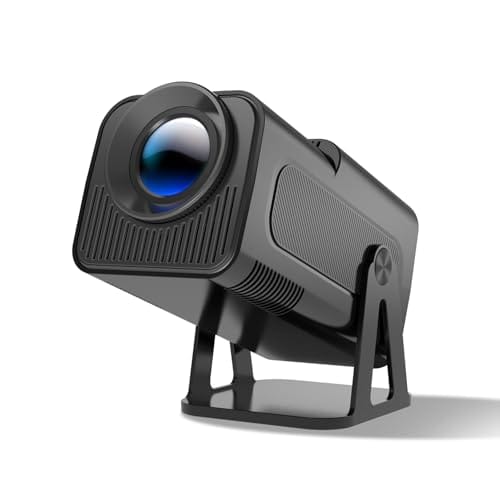 Nova chegada HY320 Projetor Portátil Auto Keystone, Projetor Inteligente 4K FHD 1080P Suporte 10000 Lumens com WiFi 6, BT 5.0, Rotação de 180 Graus, Android 11.0 integrado (EU PLUG)