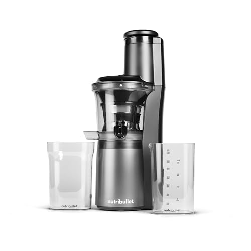 NutriBullet Espremedor Lento, Suco de Frutas e Vegetais, 150 Watts, Preto Carvão, NBJ50300