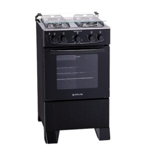 Fogão 4 bocas Atlas Mônaco Plus Preto com Acendimento Automático e Mesa Inox