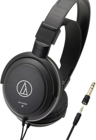 audio-technica FONE DE OUVIDO OVER EAR SONIC PRO- ATH-AVC200, Preto
