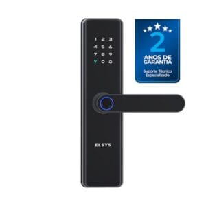 Fechadura Digital de Embutir Wi-Fi com Biometria, Elsys, Blues, Preta - Abertura via Biometria, Senha Numérica e Aplicativo
