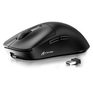 ATTACK SHARK X3 Mouse SUPERLIGHT 49g,sensor de jogo PixArt PAW3395,mouse de jogo sem fio/com fio BT/2.4G,6 DPI ajustáveis até 26000,Kailh GM8.0,mouses de escritório para Win11/Xbox/PC/Mac (preto)
