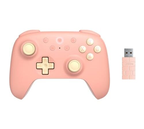 8BitDo Ultimate 2C Wireless Controller for Windows PC and Android, with 1000 Hz Polling Rate, Hall Effect Joysticks and Triggers, and Remappable L4/R4 Bumpers (Peach)