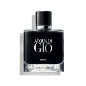 Armani Beauty, Acqua di Giò Elixir, 50ml, Giorgio Armani, Perfume Masculino Intenso, Fragrância Amadeirada Aquática com Notas de Bergamota, Mandarina Verde, Acorde de Violeta e Couro