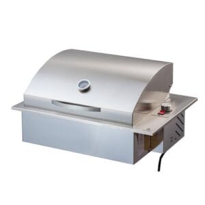 Churrasqueira Elétrica De Embutir Em Inox 304 com Tampa Abafador Steak Grill Grande 220V