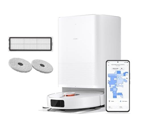 XIAOMI Robot Vacuum X20 Pro - Robot aspirador e limpa-chão com sistema inteligente de navegação a laser (LDS), sucção de 7000 Pa, caminhos de limpeza em zigue-zague, branco (versão ES)