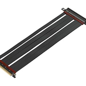 LINKUP - Cabo Riser Extreme4+ PCIe 4.0 X16 [RTX4090 RX6950XT x570 Z690 Tested] Twinax Blindado de Alta Velocidade Montagem Vertical Gaming PCI Express Gen4, Soquete reto (40 cm / 15,7") Compatível com