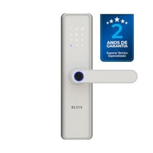 Fechadura Digital de Embutir Wi-Fi com Biometria, Elsys, Blues, Prata - Abertura via Biometria, Senha Numérica e Aplicativo