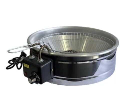 Fritadeira Elétrica Industrial 13 Litros Tacho 45cm Redondo de Aço Inox | 110V | 50°C à 300°C | 2500 Watts (110V)