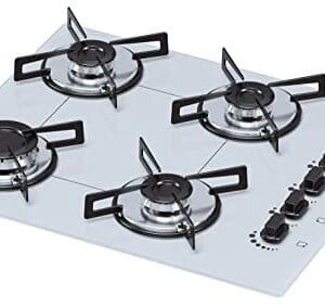 Cooktop 4 bocas Chamalux ultra chama Bivolt Trempe de Chapa Branco