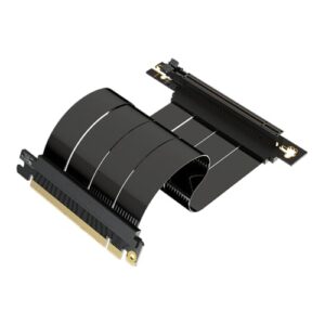 LINKUP Cabo Riser PCIE 5.0 | para montagem vertical de GPU | Ângulo reto | Placa gráfica pronta para GPU | Usável com PCIe 4.0 e RX9070/RTX5090 | 20 cm (comprimento total: 24 cm)