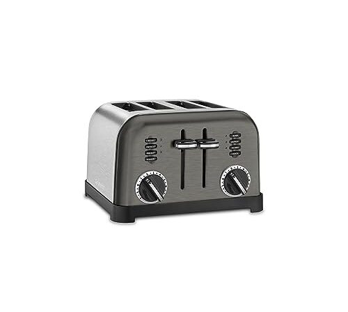 Torradeira 4 fatias Cuisinart CPT-180BKS Classic preta e inoxidável