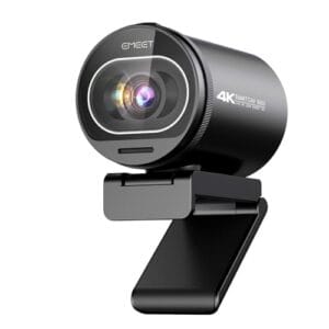 EMEET Webcam 4K, webcam S600 com, 2 microfones de redução de ruído, FOV ajustável de 40° a 73°, foco automático PDAF, capa de privacidade integrada, câmera de streaming para jogos, chamadas de (S600)