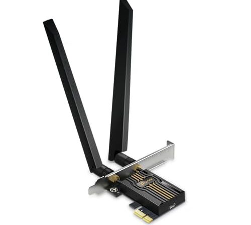 TP-Link WiFi 7 BE9300 PCIe WiFi Card Archer TBE552E | Placa de rede Tri-Band para PC Desktop | Bluetooth 5.4 | Antena de alto ganho | MLO, WPA3| Suporta placa mãe AMD/Intel | Não compatível com