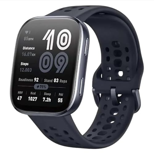 Relógio Smartwatch BIP 6, com IA, Gps e Mapas, Tela 1,97" AMOLED, Ligação Bluetooth, 46 mm, Resistente a Água 5 ATM, Bateria 24 dias, 140 modos de exercício, Original com Nfe e garantia - Preto