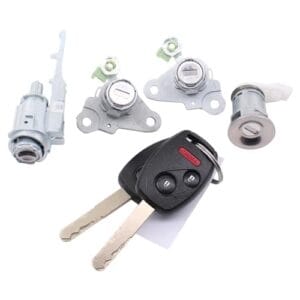 MOTOKU Kit de cilindro de cilindro de fechadura de porta com chave remota para Honda Fit 2004-2011