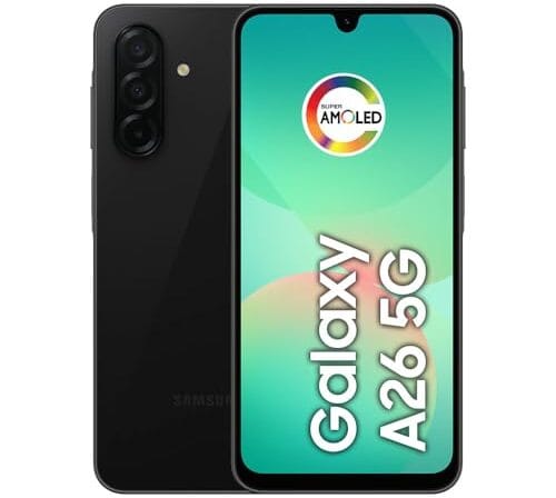 Samsung Celular Galaxy A26 5G 256GB, 8GB RAM, Câmera de 50MP, IP67, Tela Super AMOLED 6.7", NFC (Preto)