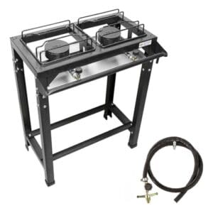 Fogão 2 Bocas Ferro Fundido Industrial De Alta Pressão Roa