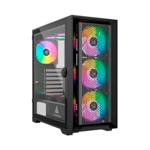 Gabinete Gamer Acegeek Tempest A370 | Mid-Tower | Lateral de Vidro | Preto | AG-TEMPEST-A370-BK